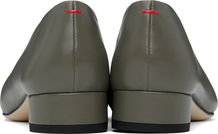 Aeyde Gray Delia Leather Ballerina Flats - Image 2