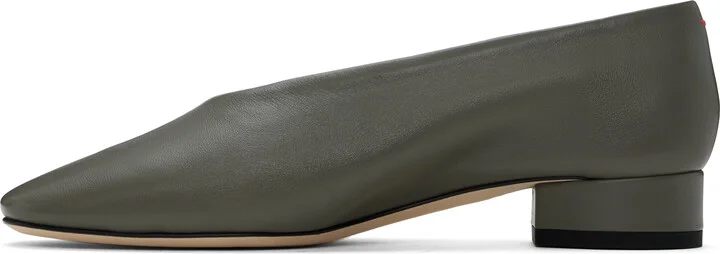 Aeyde Gray Delia Leather Ballerina Flats - Image 3