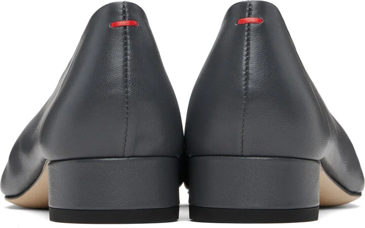 Aeyde Gray Delia Low-Heeled Ballet Heels - Image 2