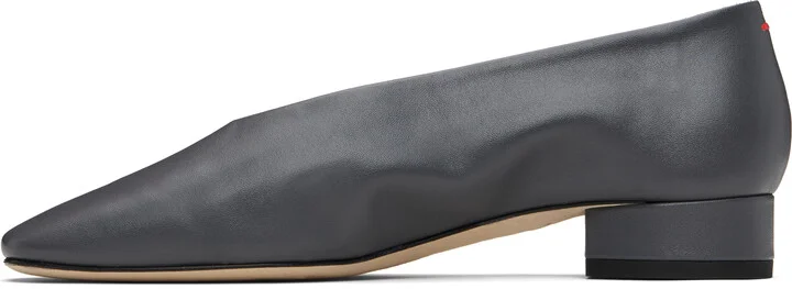Aeyde Gray Delia Low-Heeled Ballet Heels - Image 3