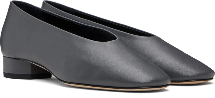 Aeyde Gray Delia Low-Heeled Ballet Heels - Image 4