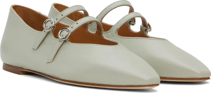 Aeyde Gray Franny Ballerina Flats - Image 4