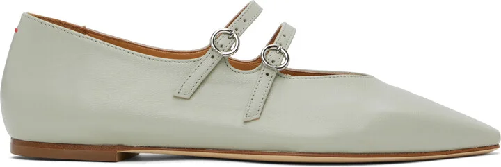 Aeyde Gray Franny Ballerina Flats