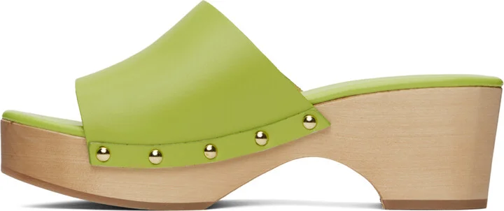 Aeyde Green Bobbie Clogs - Image 3