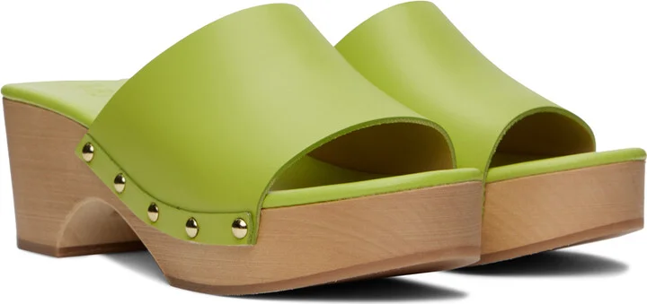 Aeyde Green Bobbie Clogs - Image 4