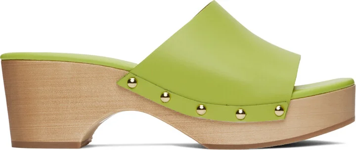 Aeyde Green Bobbie Clogs