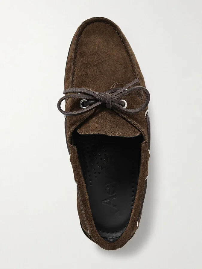 Aeyde - Harris Suede Boat Shoes - Brown - Image 5