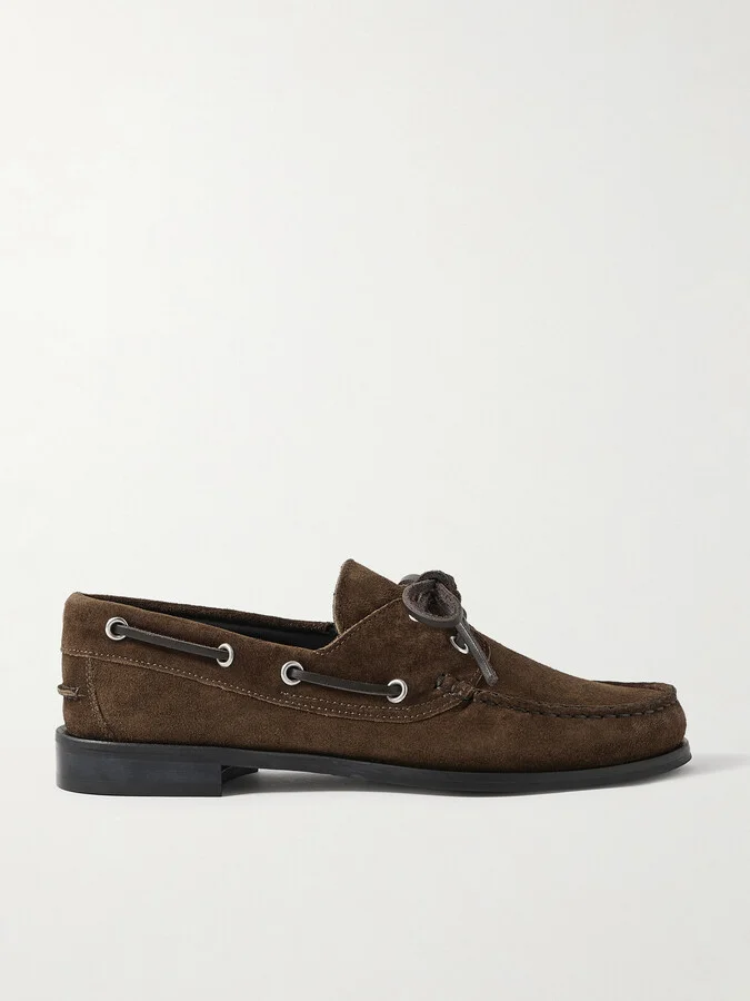 Aeyde - Harris Suede Boat Shoes - Brown