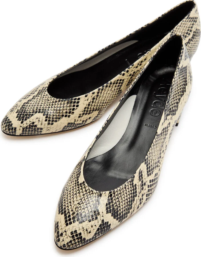 Aeyde Helia 35 Python-effect Leather Pumps - Image 3