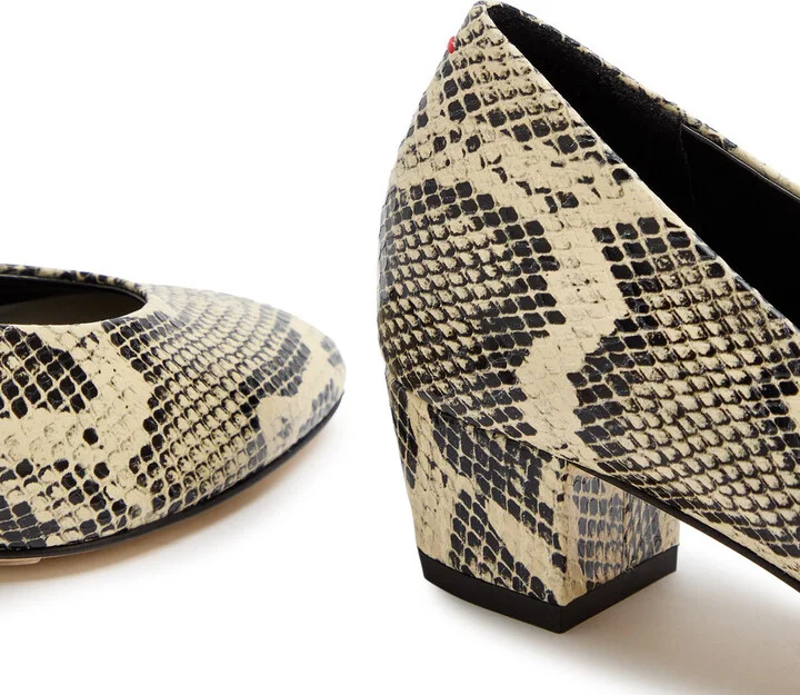 Aeyde Helia 35 Python-effect Leather Pumps - Image 4