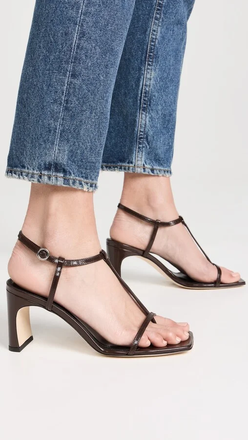 AEYDE Hilma Polido Calf Leather Moka Sandals - Image 3