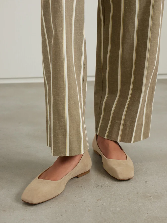 Aeyde - Ida Suede Ballet Flats - Neutrals - Image 2