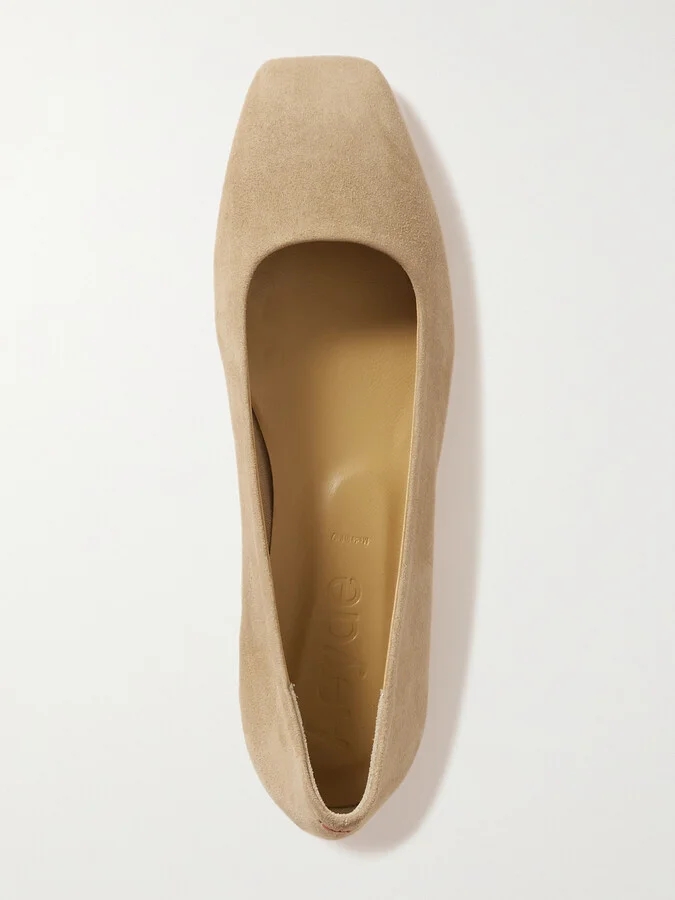 Aeyde - Ida Suede Ballet Flats - Neutrals - Image 5