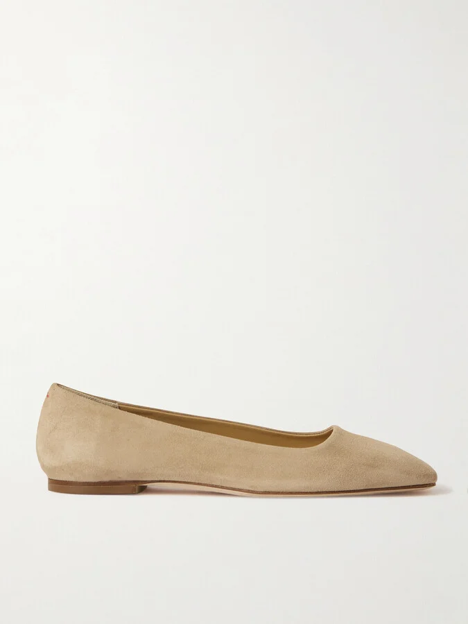 Aeyde - Ida Suede Ballet Flats - Neutrals