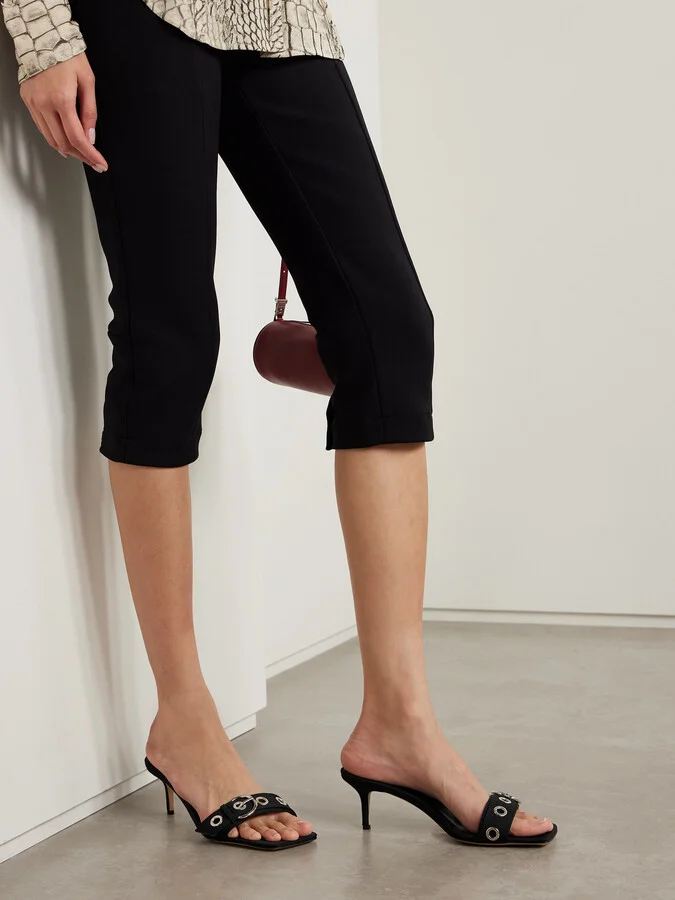 Aeyde - Ilvy Grosgrain Sandals - Black - Image 2