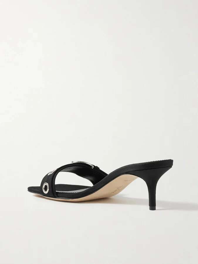 Aeyde - Ilvy Grosgrain Sandals - Black - Image 3