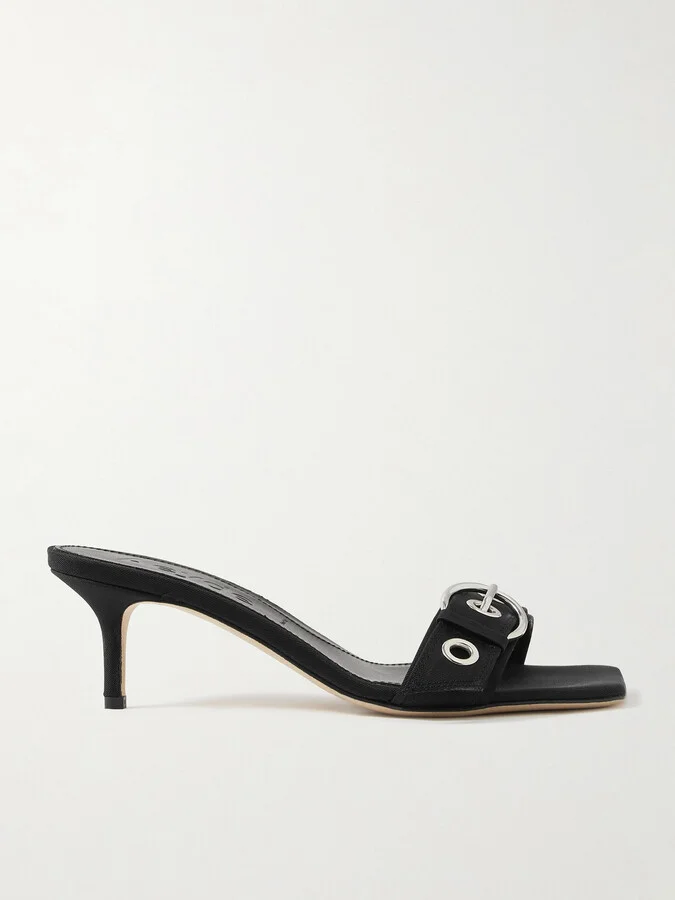 Aeyde - Ilvy Grosgrain Sandals - Black