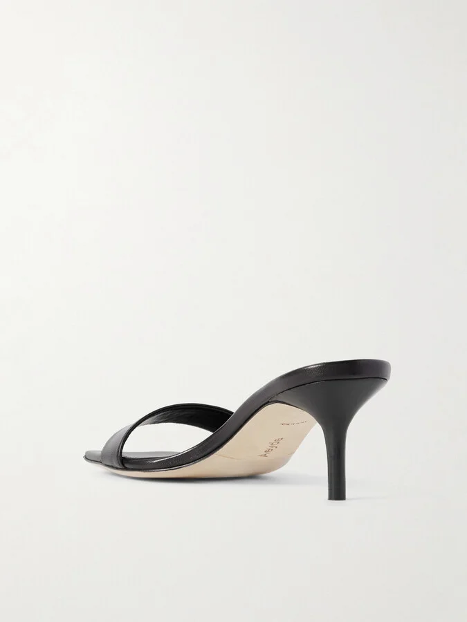 Aeyde - Ilvy Leather Mules - Black - Image 3