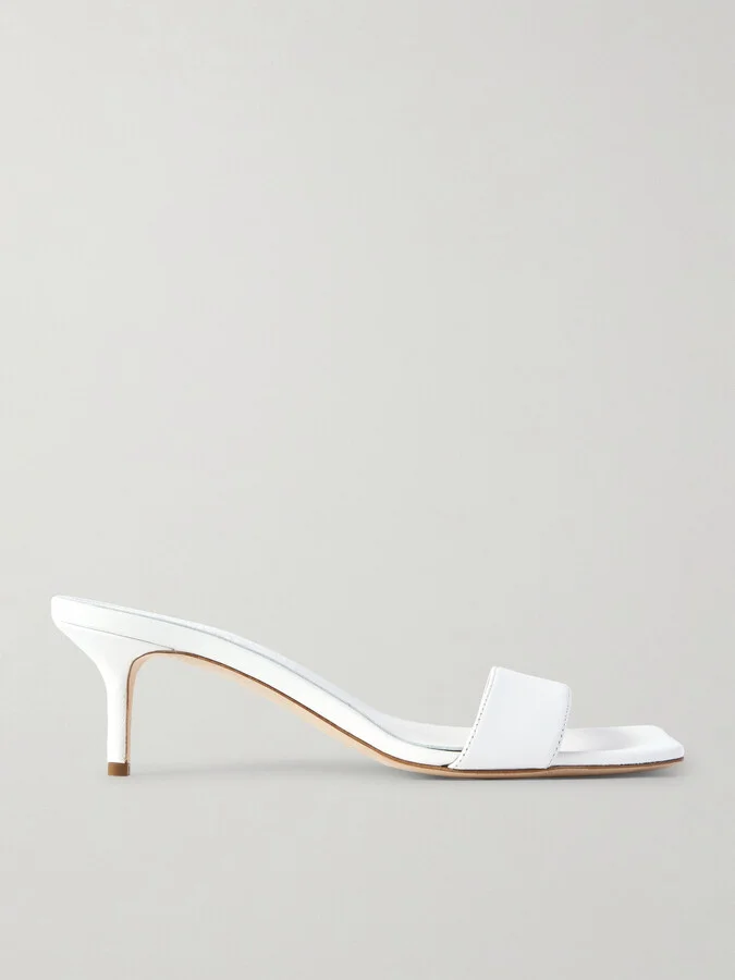 Aeyde - Ilvy Leather Mules - White