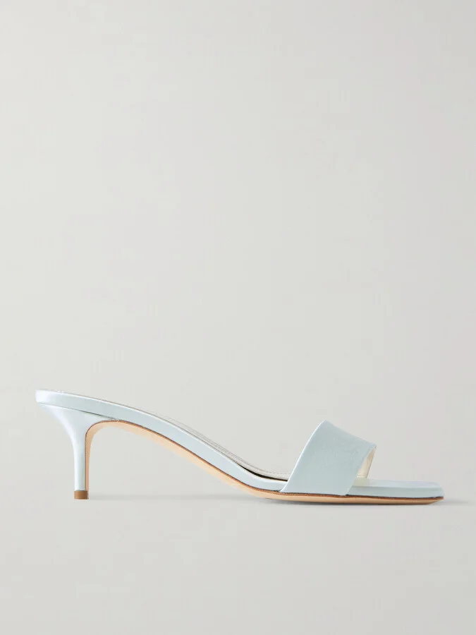 Aeyde - Ilvy Satin Mules - Off-white
