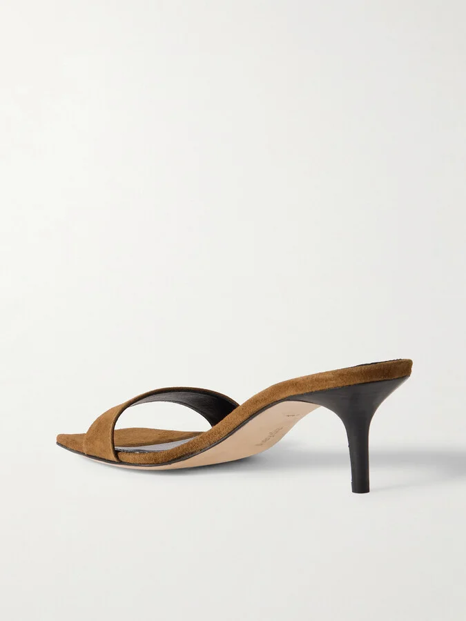 Aeyde - Ilvy Suede Mules - Brown - Image 3