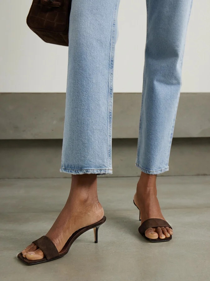 Aeyde - Ilvy Suede Mules - Brown - Image 2