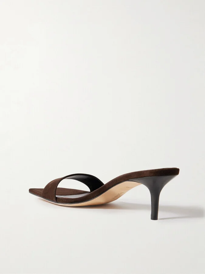 Aeyde - Ilvy Suede Mules - Brown - Image 3