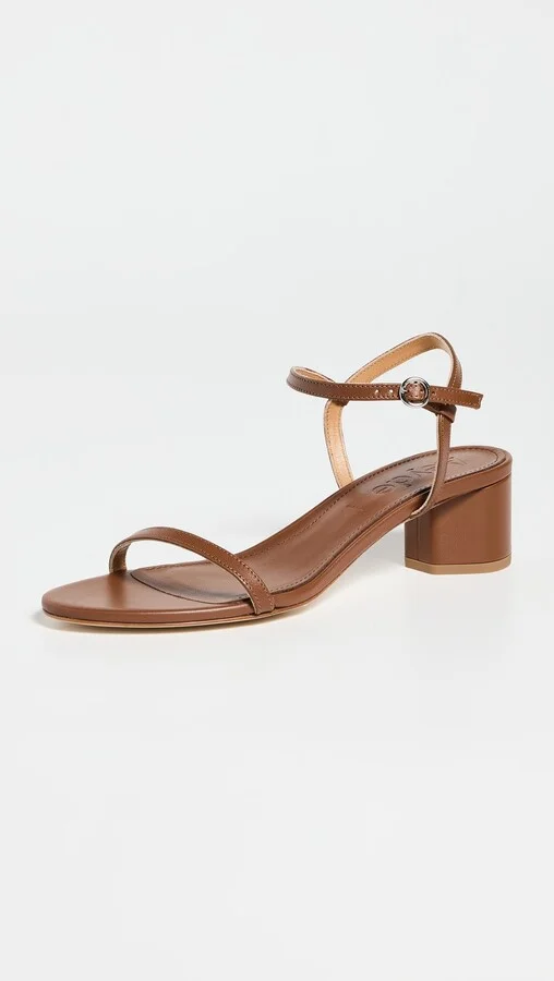 AEYDE Immi Nappa Leather Brown Sandals - Image 2