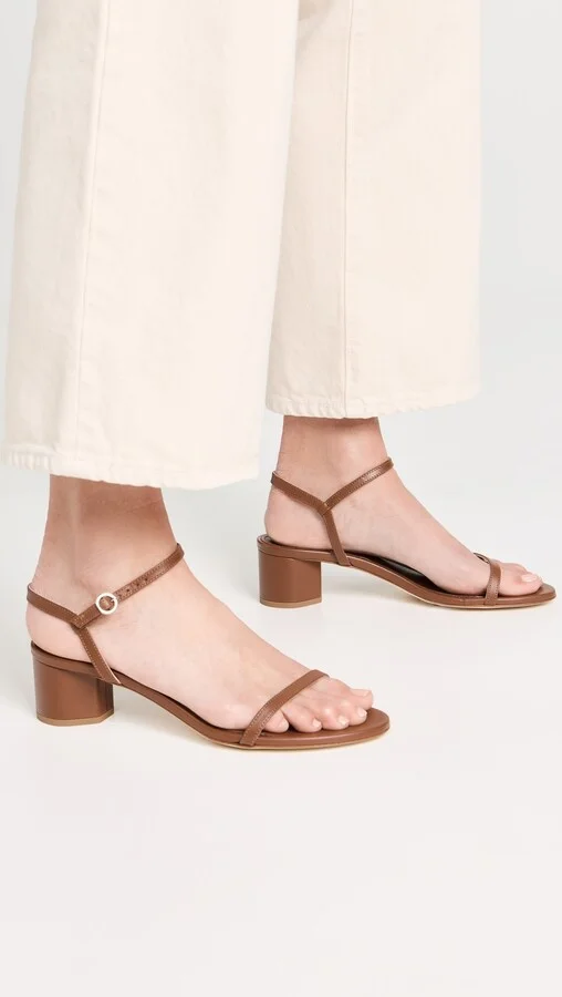 AEYDE Immi Nappa Leather Brown Sandals - Image 3