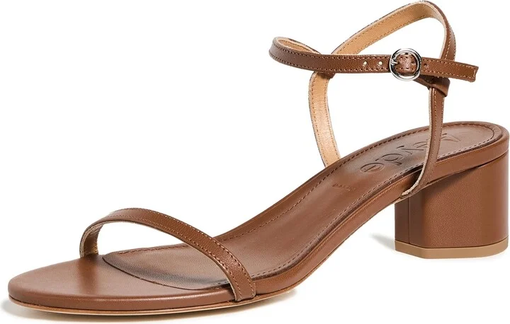AEYDE Immi Nappa Leather Brown Sandals
