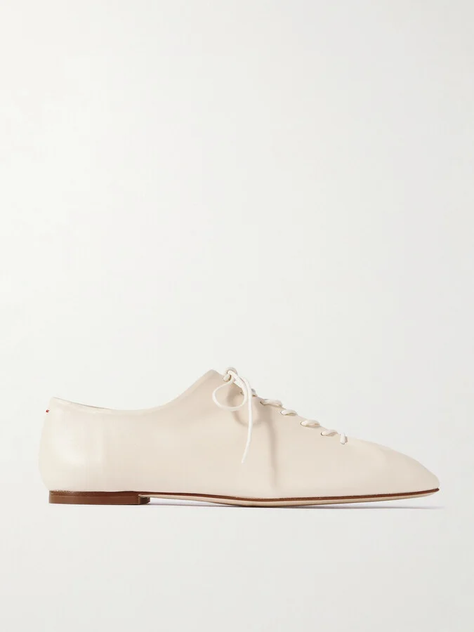 Aeyde - Isla Leather Brogues - Cream