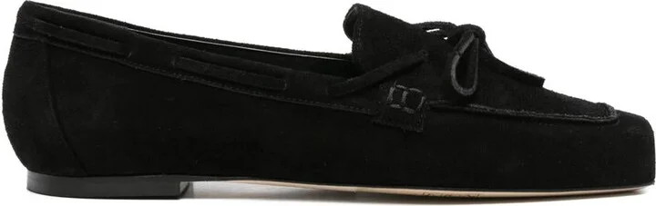 Aeyde Jasper Cow Suede Leather Black Shoes