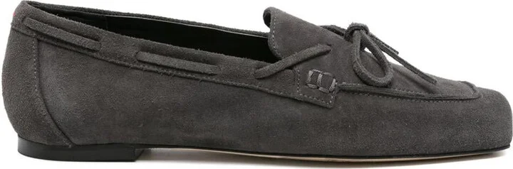 Aeyde Jasper Cow Suede Leather Charcoal Shoes