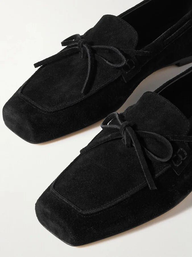 Aeyde - Jasper Suede Boat Shoes - Black - Image 4