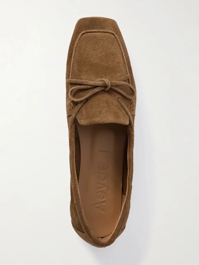 Aeyde - Jasper Suede Loafers - Brown - Image 5