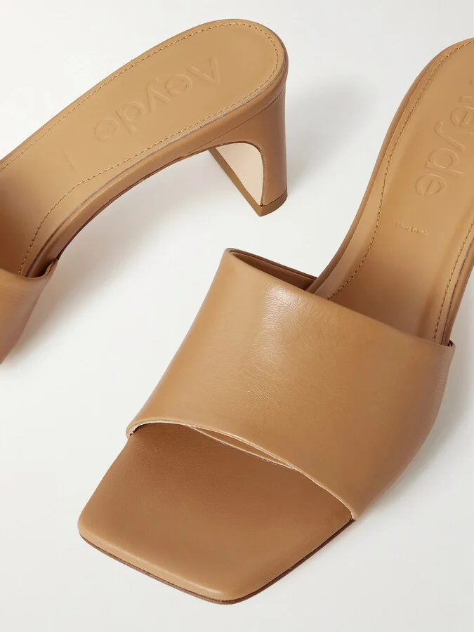 Aeyde - Jeanie Leather Mules - Brown - Image 4