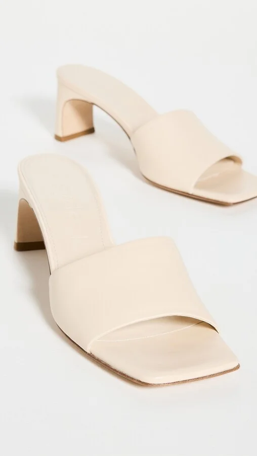 AEYDE Jeanie Nappa Leather Creamy Sandals - Image 2
