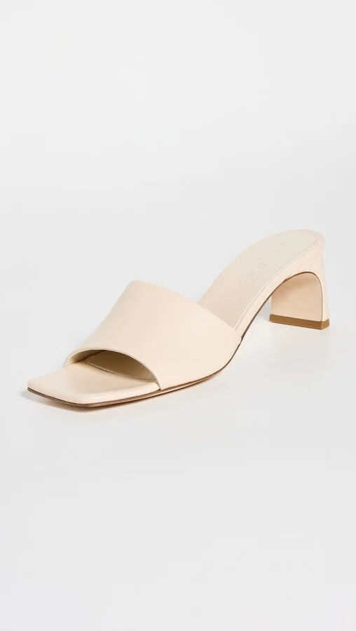 AEYDE Jeanie Nappa Leather Creamy Sandals - Image 3