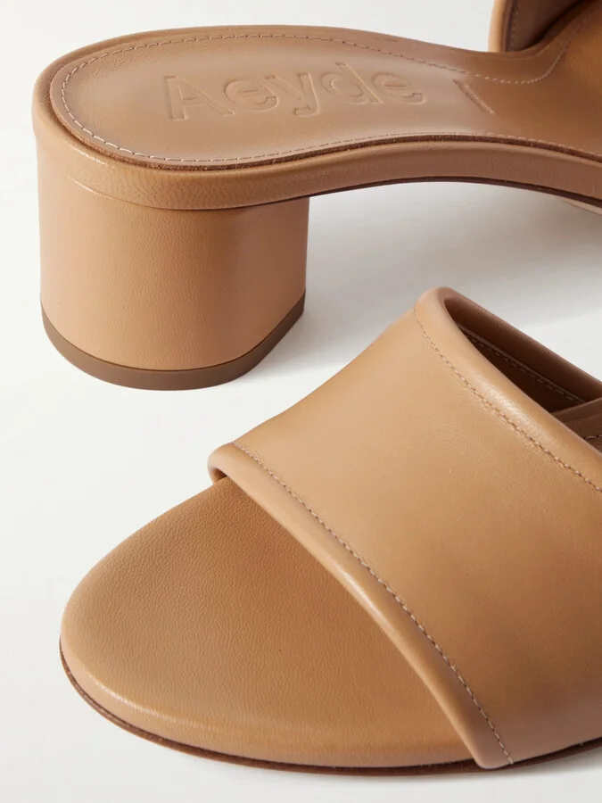 Aeyde - Jovia Leather Mules - Neutrals - Image 4