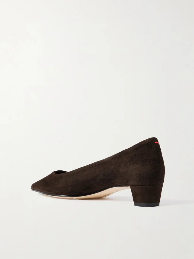 Aeyde - Judi Suede Pumps - Brown - Image 3