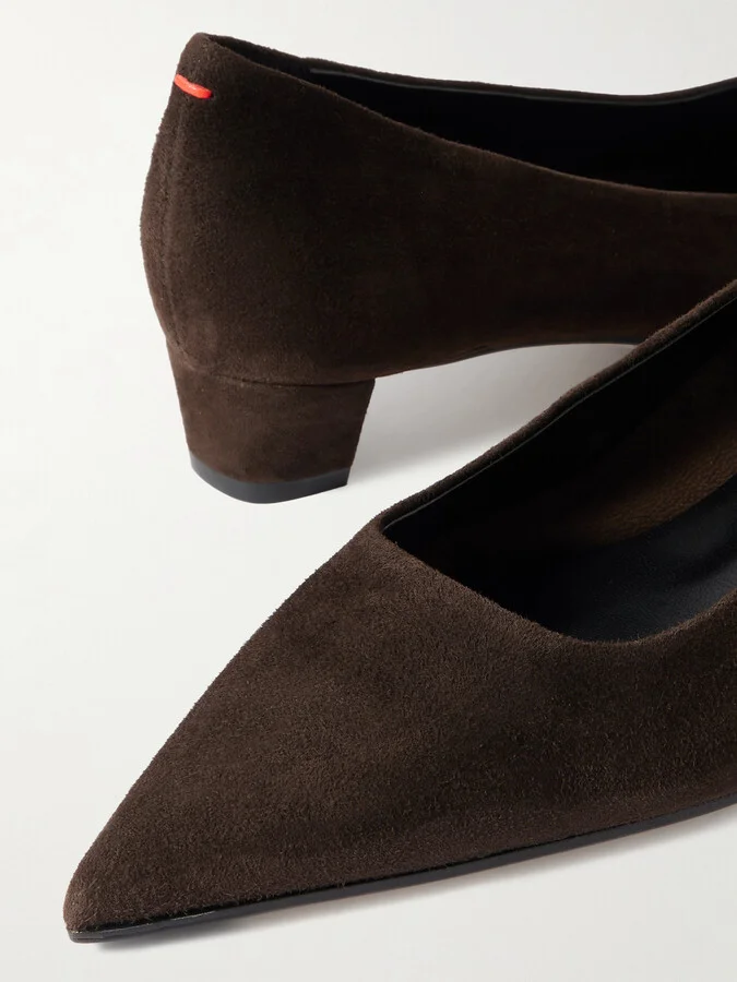 Aeyde - Judi Suede Pumps - Brown - Image 4
