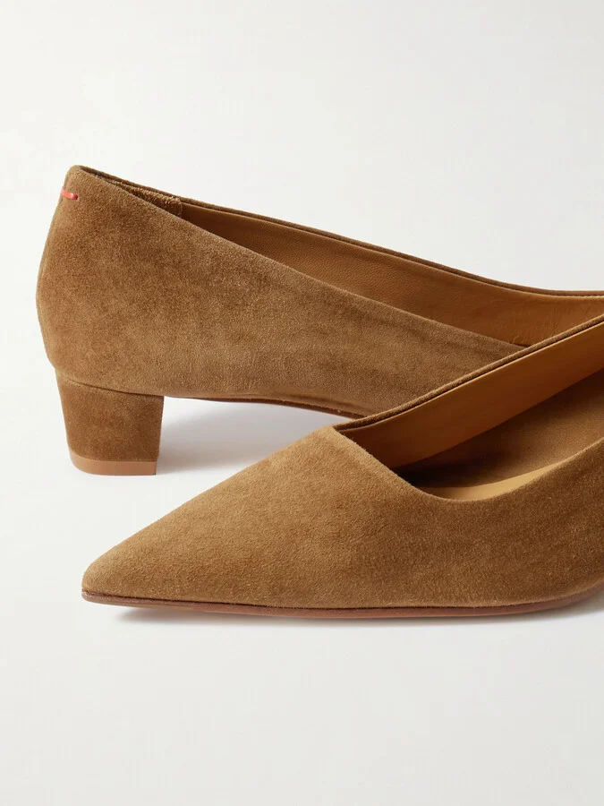 Aeyde - Judi Suede Pumps - Brown - Image 4