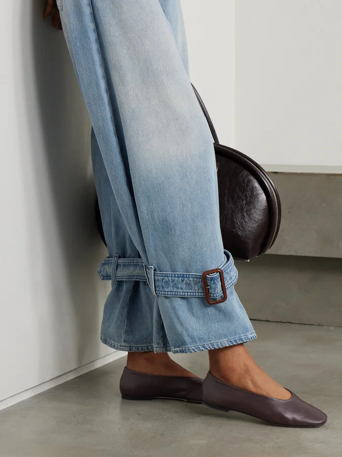 Aeyde - Kirsten Leather Ballet Flats - Brown - Image 2