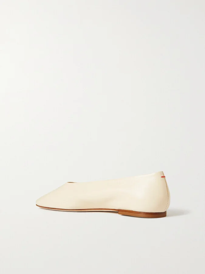 Aeyde - Kirsten Leather Ballet Flats - Cream - Image 3