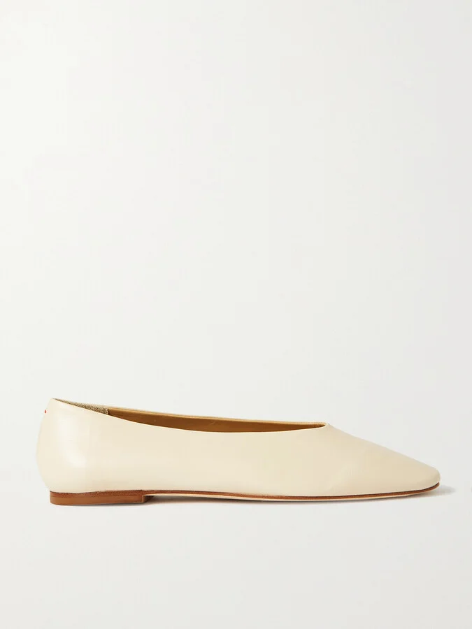 Aeyde - Kirsten Leather Ballet Flats - Cream
