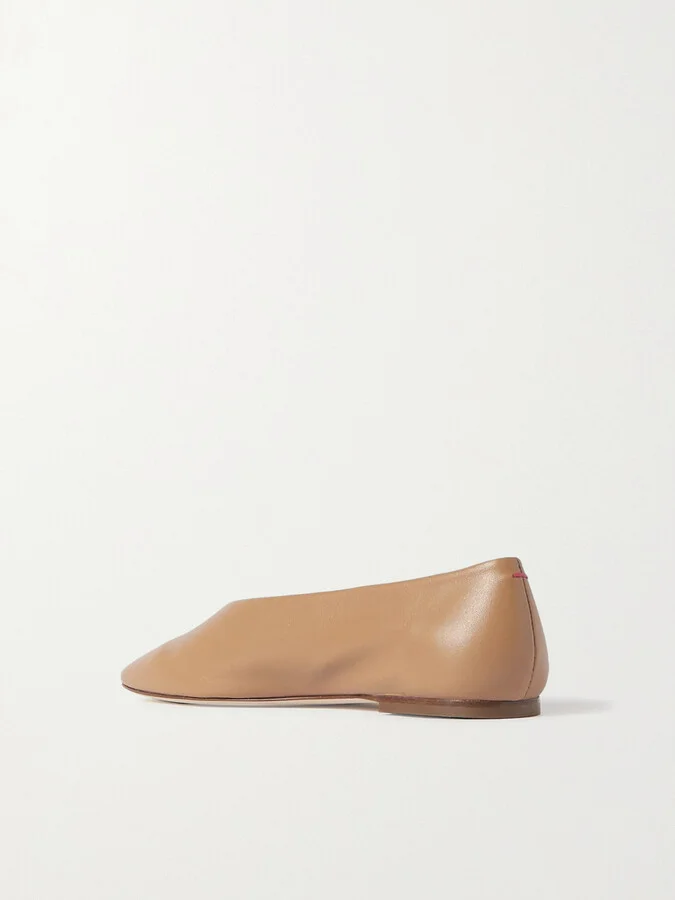 Aeyde - Kirsten Leather Ballet Flats - Neutrals - Image 3