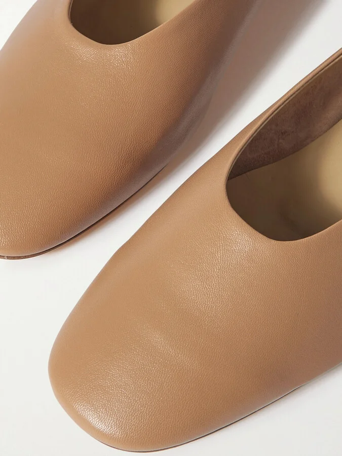 Aeyde - Kirsten Leather Ballet Flats - Neutrals - Image 4