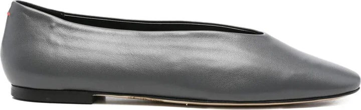Aeyde Kirsten Nappa Leather Charcoal Shoes