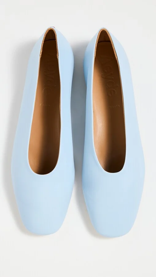 AEYDE Kirsten Powder Blue Flats - Image 4