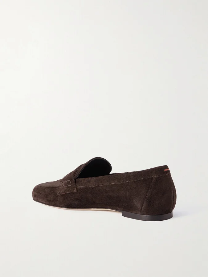 Aeyde - Lana Suede Loafers - Brown - Image 3
